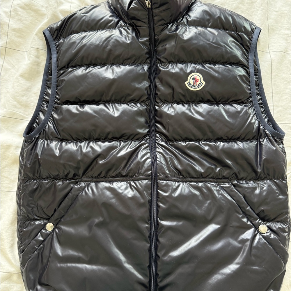 Moncler Shiny Blue Quilted Vest- Brand New